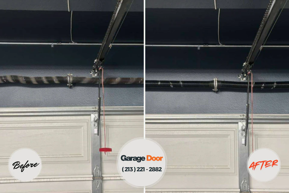Before and after: garage door repair Landisville, PA